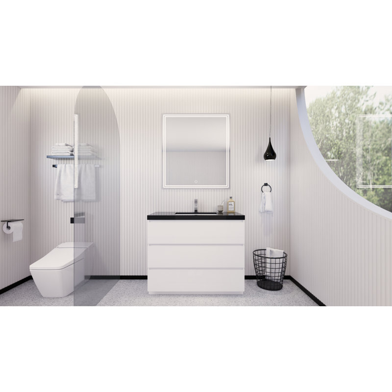 Base de meuble-lavabo Reyes, Blanc ultrabrillant