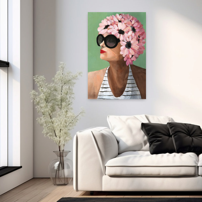 Pucker, rétro, été, art tropical, H 36 po x l 24 po