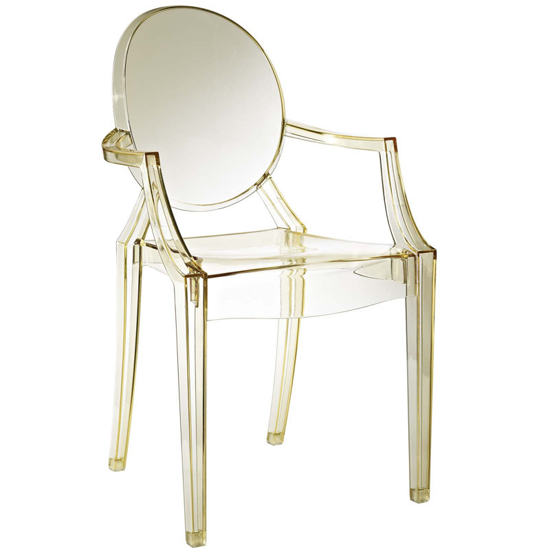  King Louis Back Stacking Side Chair, Yellow, 2