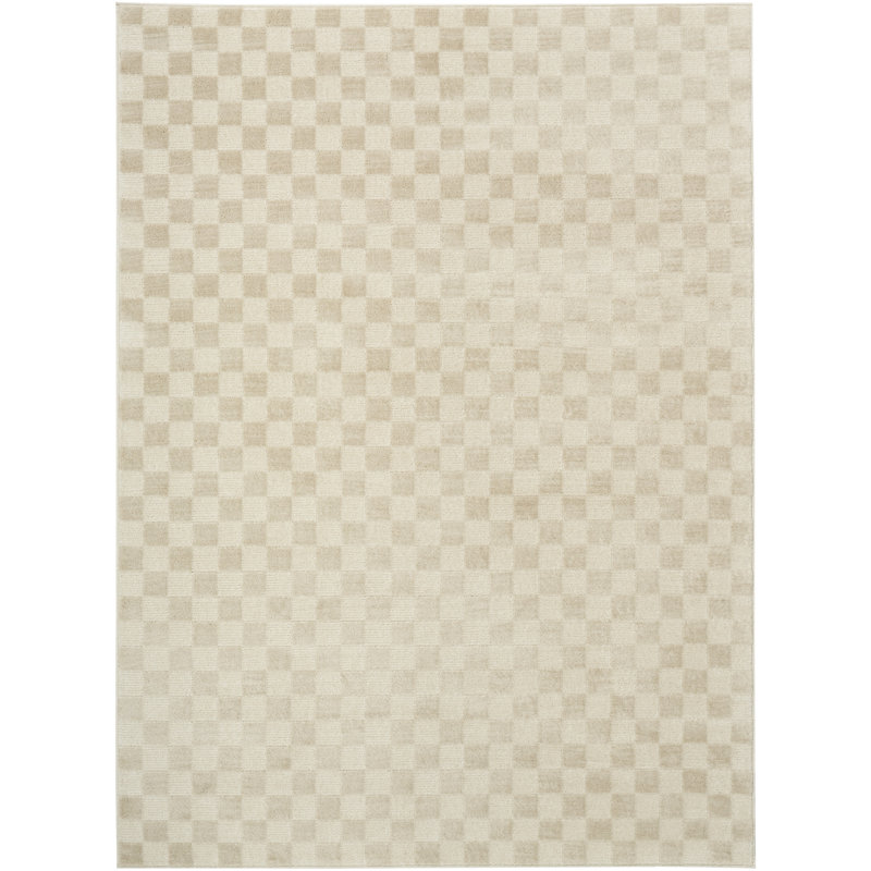 Gracie Oaks Corrigan Beige Modern Indoor Rug, Rectangle 3'11" x 5'11"