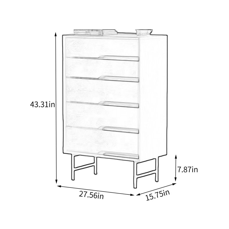 Elegant Storage Cabinet with Hidden Handles
