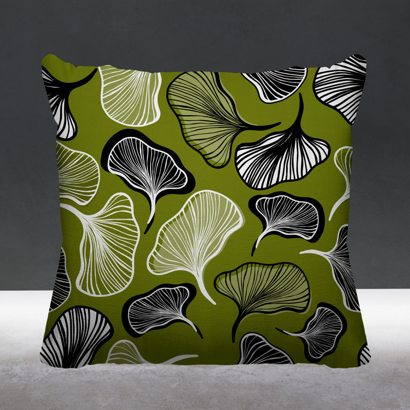 Bia Outdoor Reversible Throw Pillow, Chartreuse, 15H" x 15W"