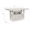 Lea Counter Height Dining Table, Wine Racks, 72 Inch Antiqued White