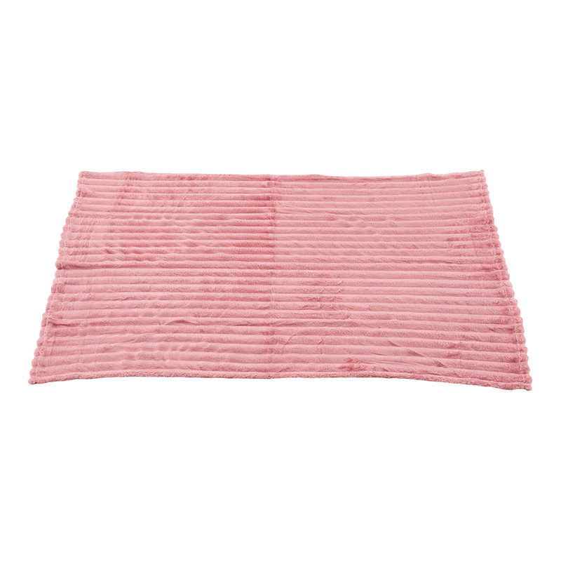 Machine Tufted Throw Blanket, 200cm x 180cm, Pink, Striped