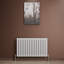 iBathUK Princia Horizontal Single Oval Panel Radiator Angled Valve-1326598250-1326598247