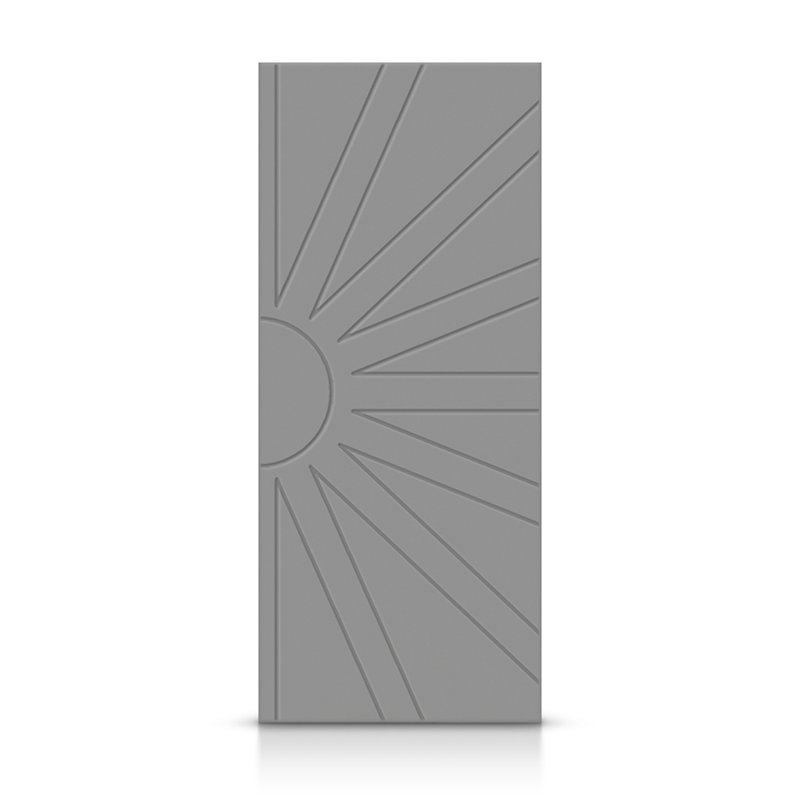 Porte standard à panneaux en bois manufacturé, Gris clair, 42 po x 84 po