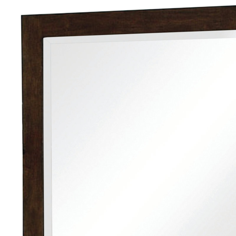 Commode double 6 tiroirs avec miroir Fareid, Cappuccino