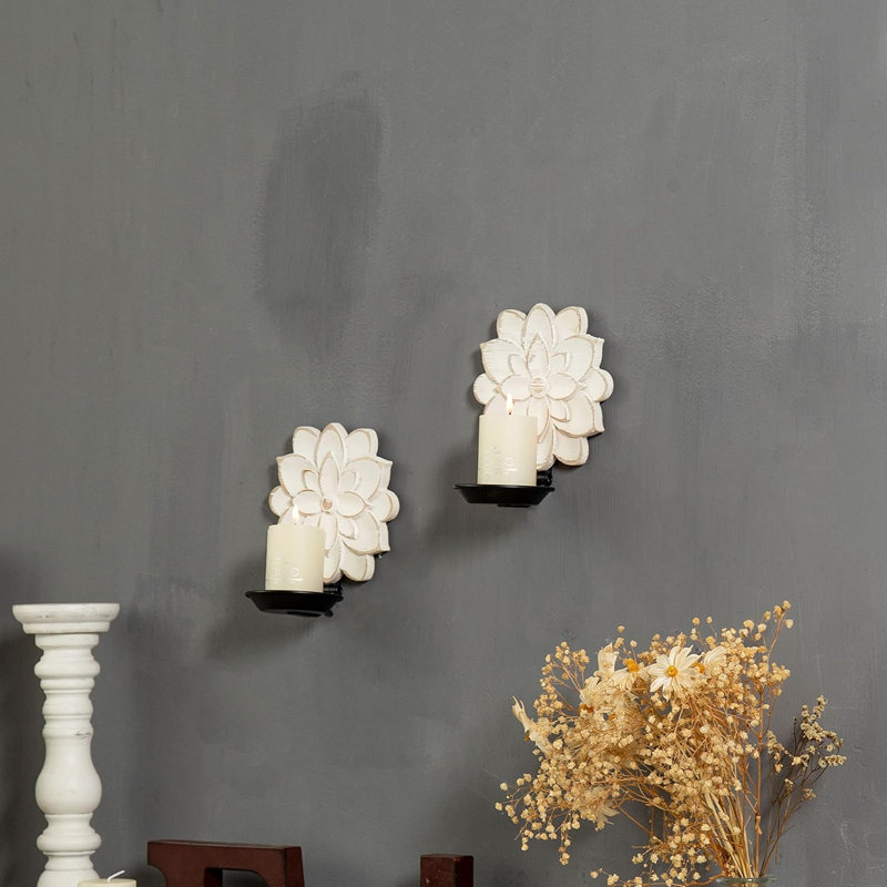 Ensemble de deux appliques de style campagnard