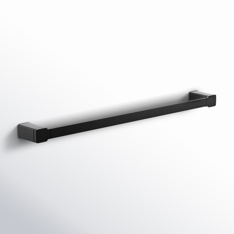 90 Degree 24" Wall Mounted Towel Bar, 24", Matte Black