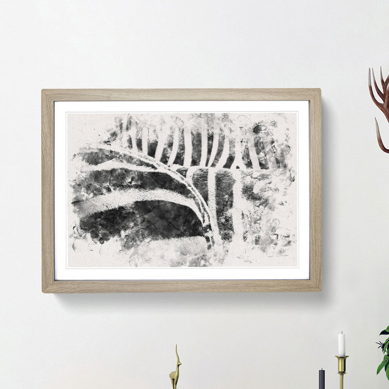 The Stripes of the Zebra - Picture Frame Painting Print, 33cm H x 45cm W x 2cm D, Oak Framed