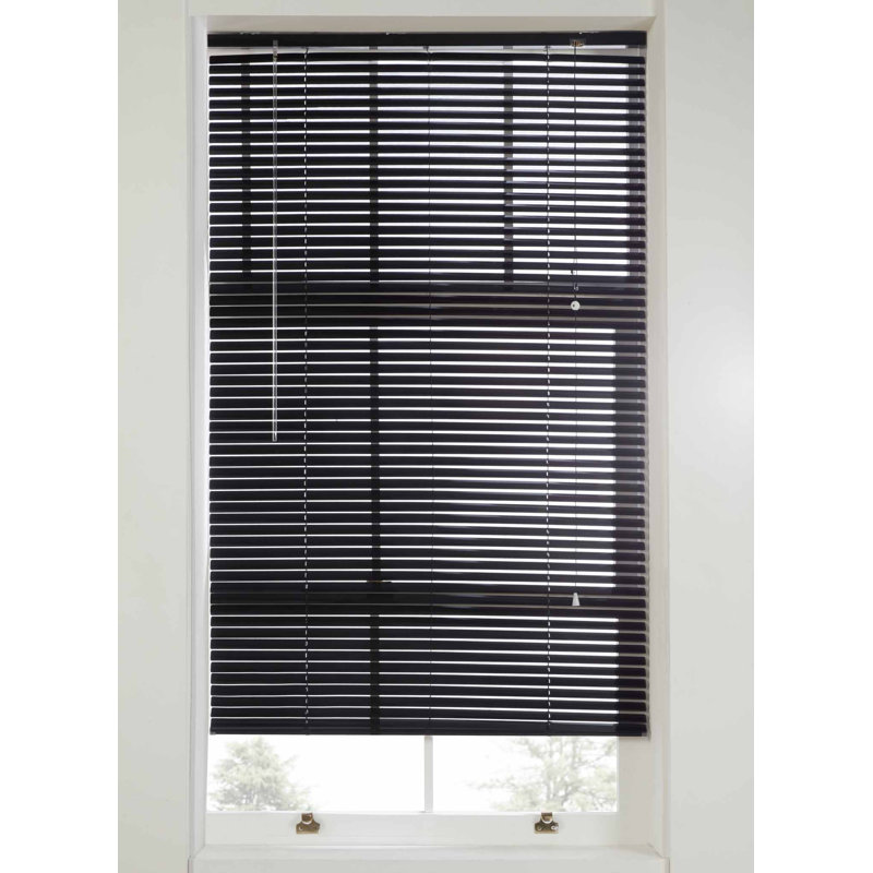 Room Darkening Mini Blinds, 160 cm L x 60 cm W, Black