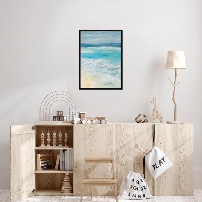 Storm At Sea II by Suzanne Wilkins - Painting, Black Framed Paper Print, 50cm H x 34cm W