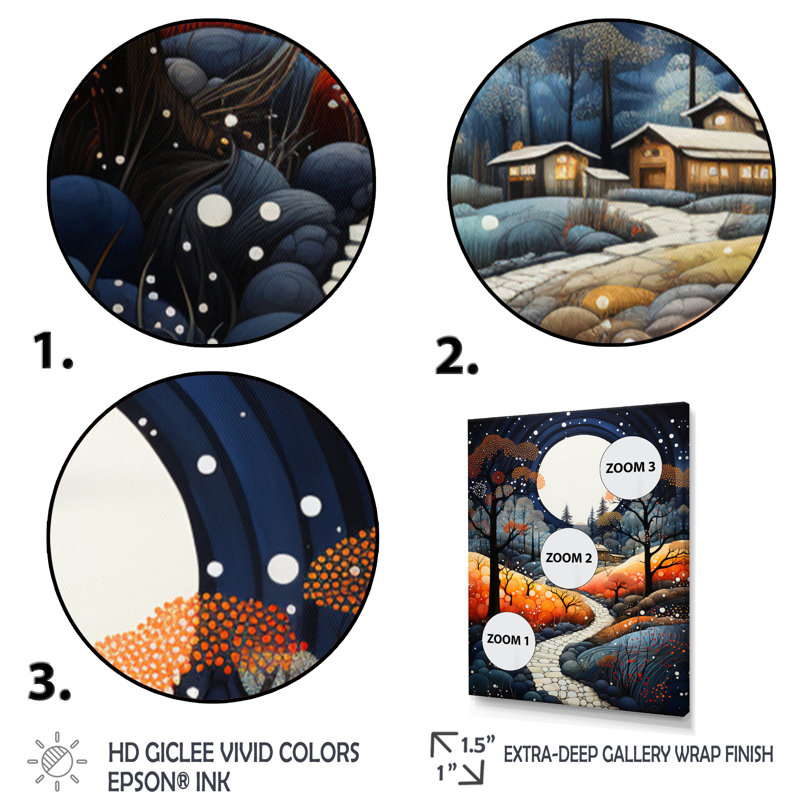 Motif campagnard pointillisme III, Cadre photo noir, H 20 po x l 12 po x P 1 po