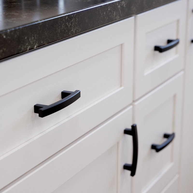 Matte Black Brass 5-Piece Cabinet Bar Pull Set