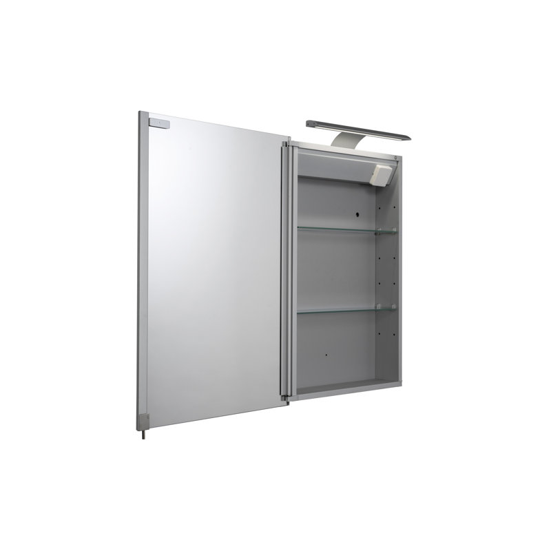500mm W 766mm H Surface Frameless Medicine Cabinet Mirror 2 Adjustable