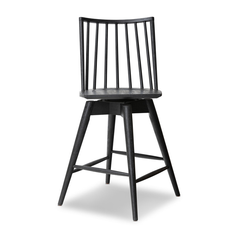 Lewis Swivel Solid Wood Bar Stool, Counter Stool ( 25.98" Seat Height)