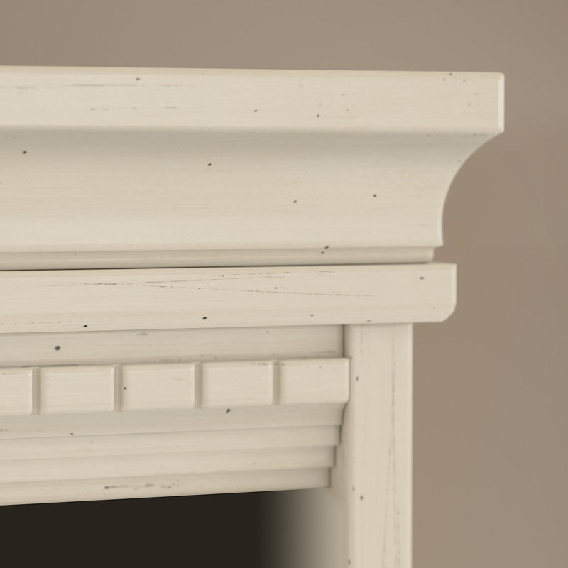 Bureau de direction en L Ozro, Blanc antique