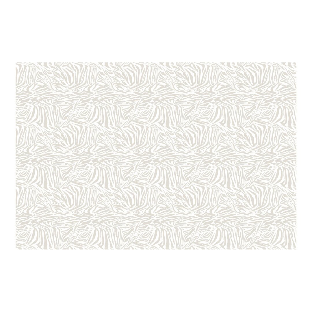 Strukturierte Fototapete Light Grey Zebra Design Striped Pattern 1,9 m x 288 cm