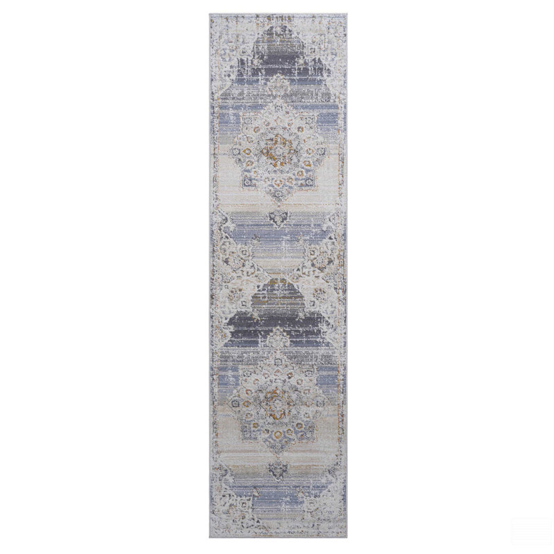 2X8 Medallion Runner Rug, Runner 2'2" x 8'