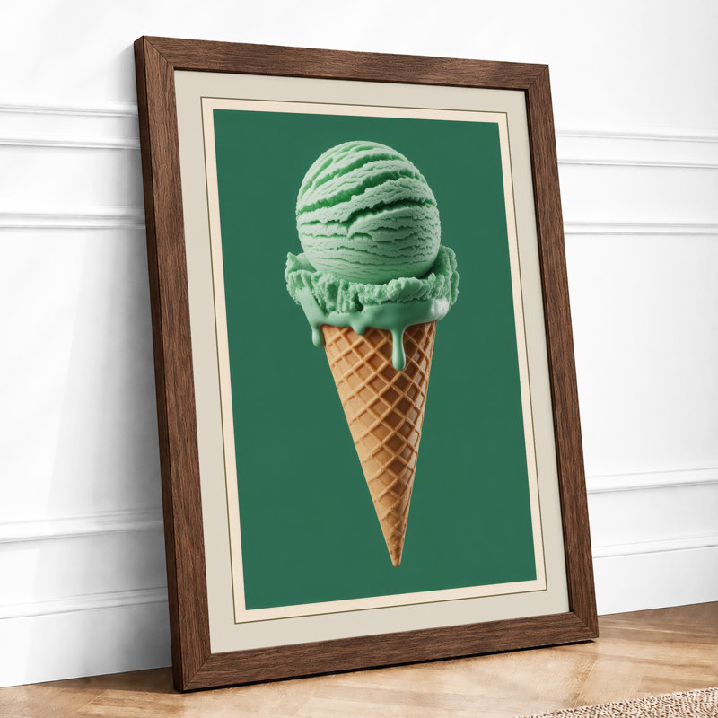 Pistachio Dream Minimalist - Print, Walnut, A1 - 84.1 x 59.4 cm