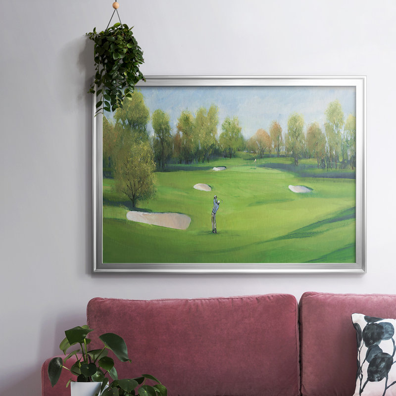 Fairway Shot II - reproduction de photo sur toile, Argent, H 14 po x l 20 po x P 1,5 po