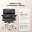 Mid Back Black Genuine Leather Swivel Office Chair With Aluminum Base-1408023179