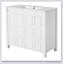 Meuble-lavabo blanc antique de 36 pouces avec lavabo en céramique et armoire de rangement spacieuse, alliant élégance et fonctionnalité-571315427