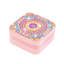 1/4 pièces organisateur de bijoux en diamant, boîte de rangement de mandala bricolage portable, étui de rangement pour collier de bagues, boîte d'art en diamant en cuir PU 4 pièces par ensemble, taille unique