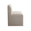 Chaise de salle à manger Zena, siège en polyester brun blé texturé sans accoudoirs