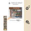 6-Tier Wood CD DVD Media Storage Rack Unit Tower Display Rack Freestanding White