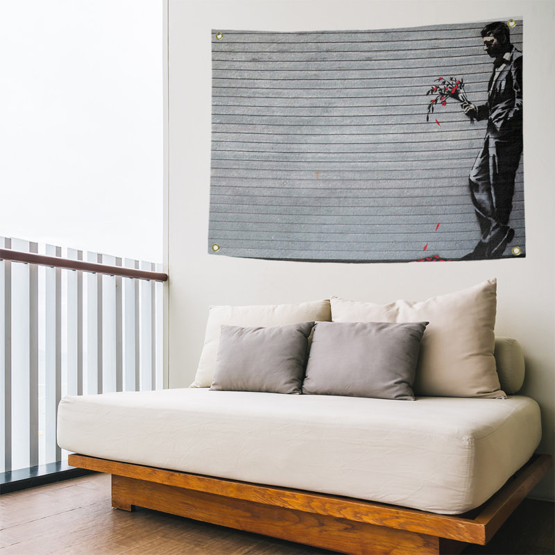 Polyester en attente de tapisserie vain, H 26 po x l 36 po x P 1 po