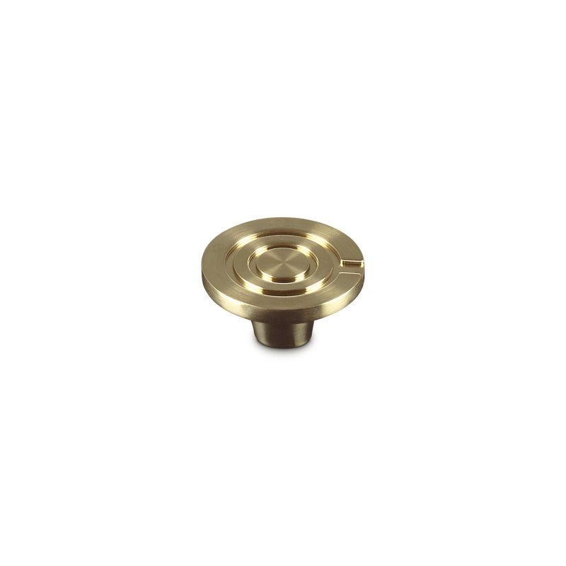 Le Creuset Signature Crucible Knob, Medium, Light Gold, Gold,  0.9" H x 1.8" W x 1.8" D