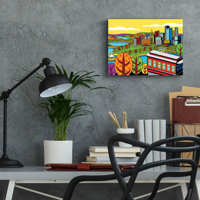 «Pittsburgh Incline Autumn Pop» par Ron Magnes, art mural en verre acrylique