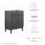 Base de meuble-lavabo simple 23,5 po Render-1854983922