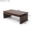 Table basse rectangulaire en bois massif de style Mid-Century pour salon et bureau (noyer)