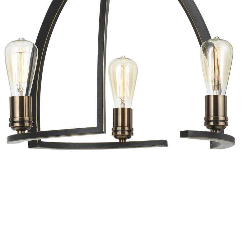 3 - Light Wagon Wheel Chandelier