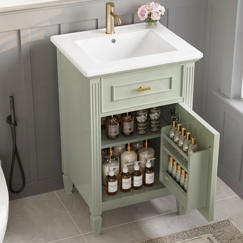 Meuble-lavabo moderne avec matériaux de qualité supérieure et conception innovante, Vert