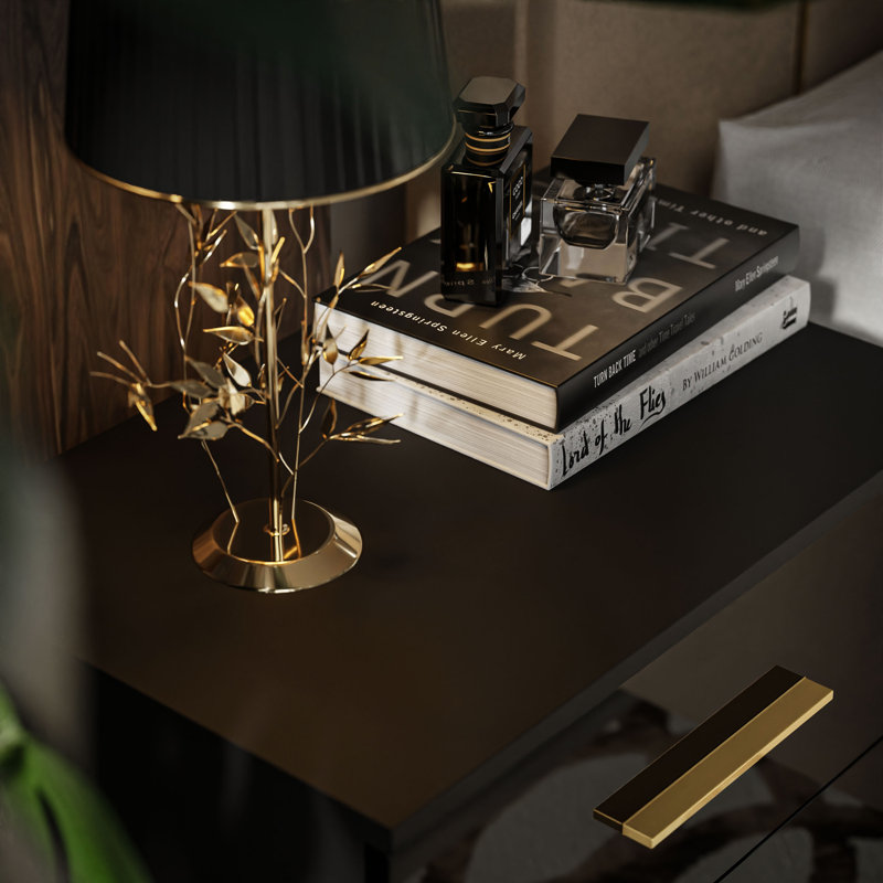 Wyandotte 55cm W Manufactured Wood Bedside Table