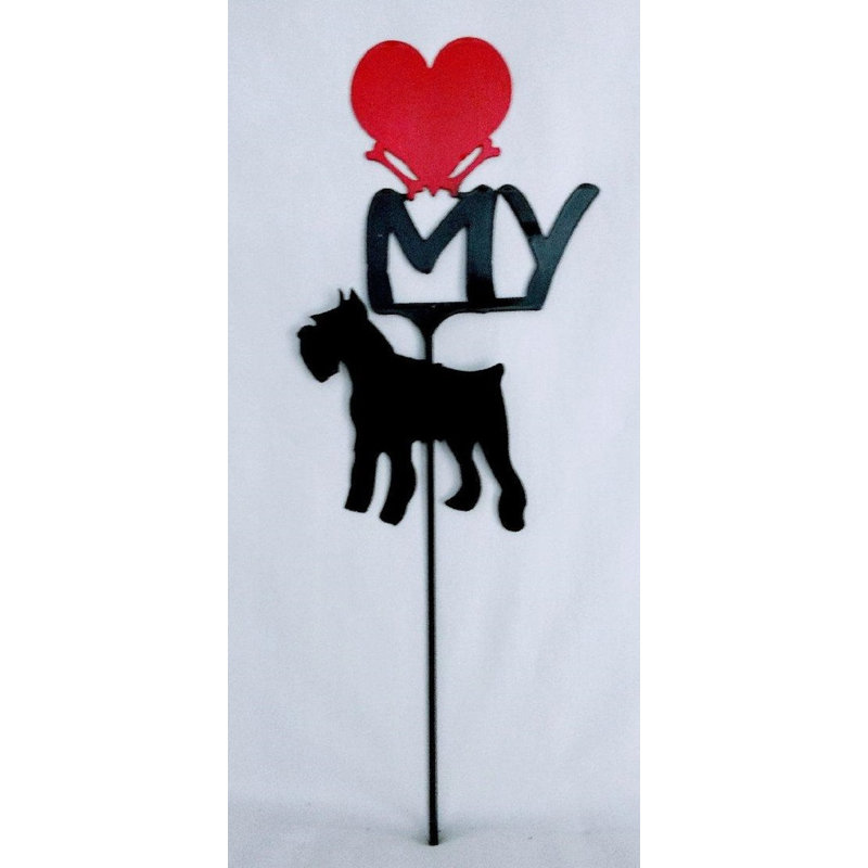 Schnauzer Love My Heart Garden