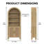 Bibliothèque arquée en rotin avec armoire de rangement-17413551