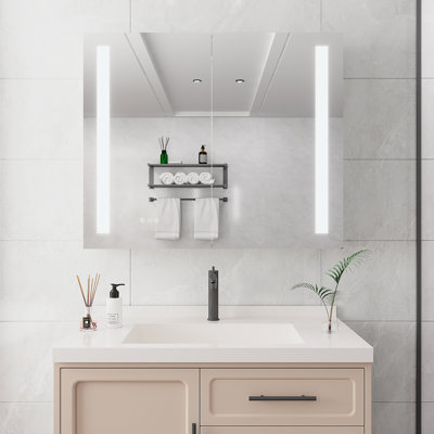 36'' W 30'' H Surface Framed Medicine Cabinet Mirror 3