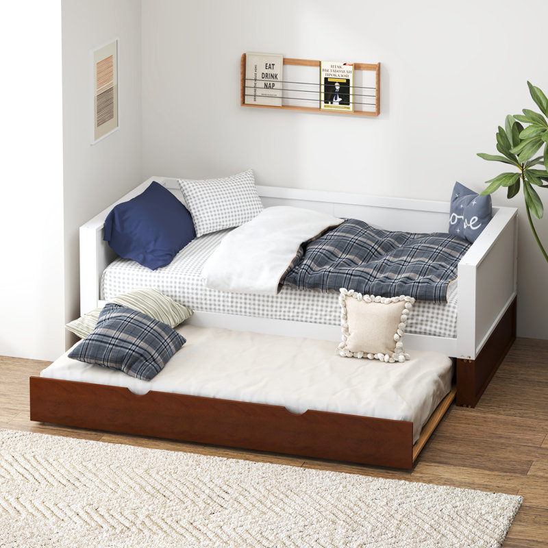 Catalda Twin Solid Wood Daybed With Trundle