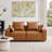 Makassar 78“ Square Arm Loveseat Modular Chenille Sofa-874300226