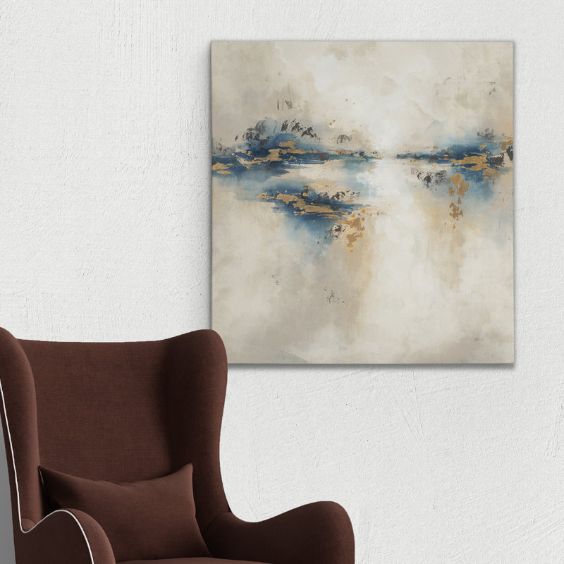 « indigo light », reproduction d’art sur toile tendue, H 10 po x l 10 po x P 1,5 po