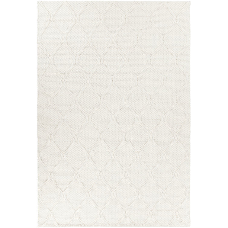 Tapis blanc en laine tissé à la main Arend Authentic