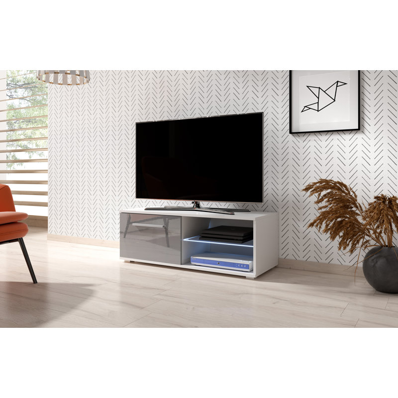 Barton-upon-Humber Unfinished TV Stand for TVs up to 43", White/Grey