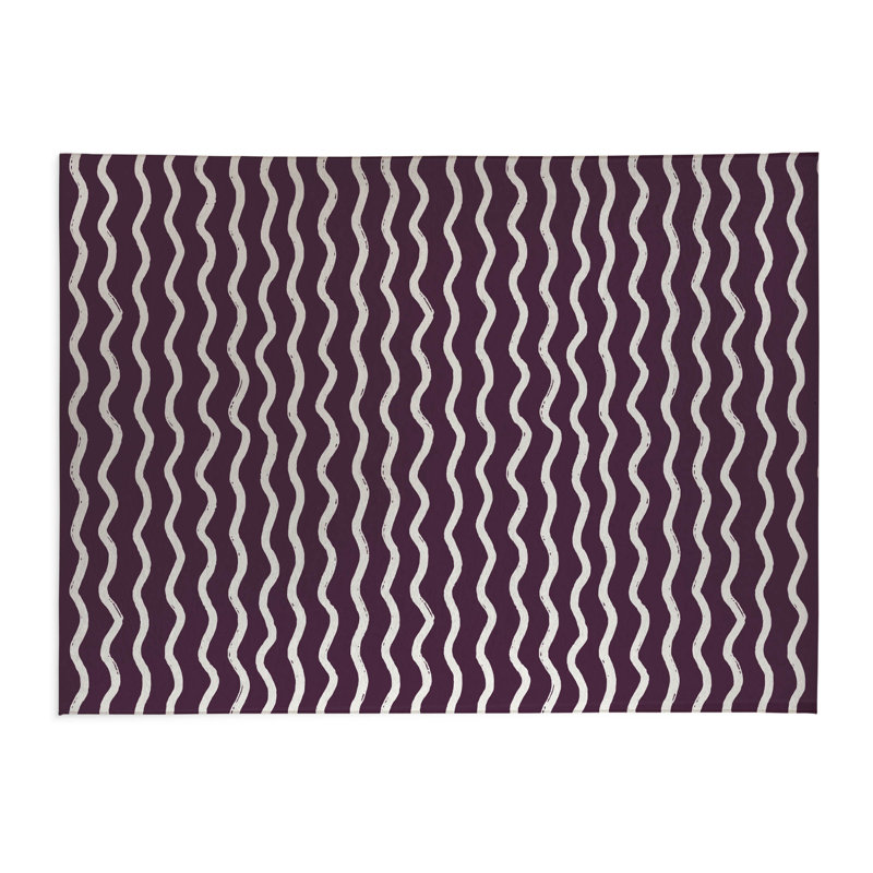 Tapis de cuisine Wiggle Row, Aubergine, Rectangle 5 pi x 7 pi