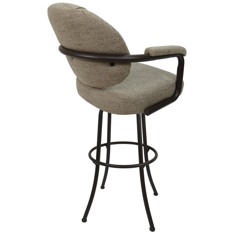 Comptoir pivotant, bar et très grand tabouret Vickky, Tabouret de bar (siège d'une hauteur de 30 po), Brun