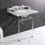 Lavabo console en marbre Carrara de 30 po avec pieds en acrylique Kingston White LMS30MASQ8 Kingston, marbre blanc / nickel brossé-72888000