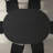 X43" farmhouse expandable oval dining table: black trestle x-shaped base, removable leaf for flexible seating